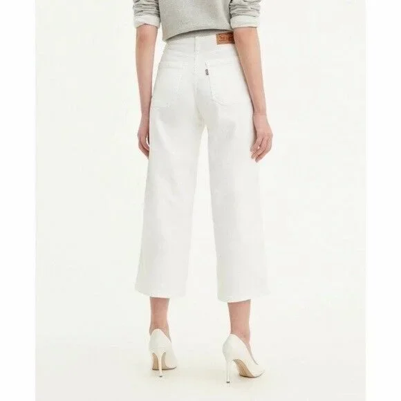 Levis Mile High Cropped Wide Leg Jeans Women's Ultra-High Rise - Picture 8 of 13